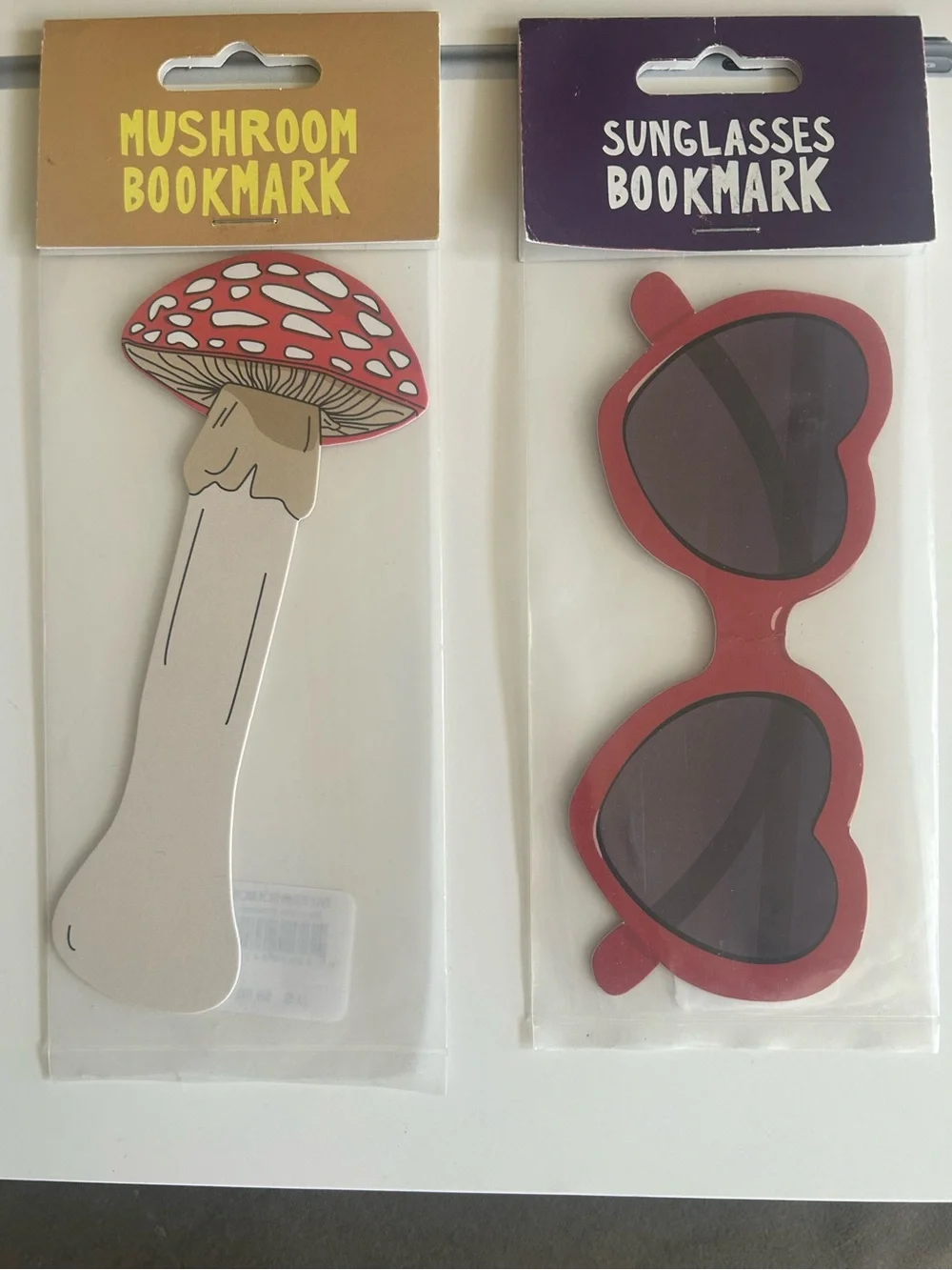 Humdrum Paper Mushroom & Sunglasses Bookmark Set Flaw on Eyeglass Paper Source